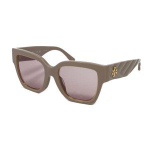Tory Burch Sunglasses Women's Square TY7180U 191584 Sand 52mm Rose Lens NEW!